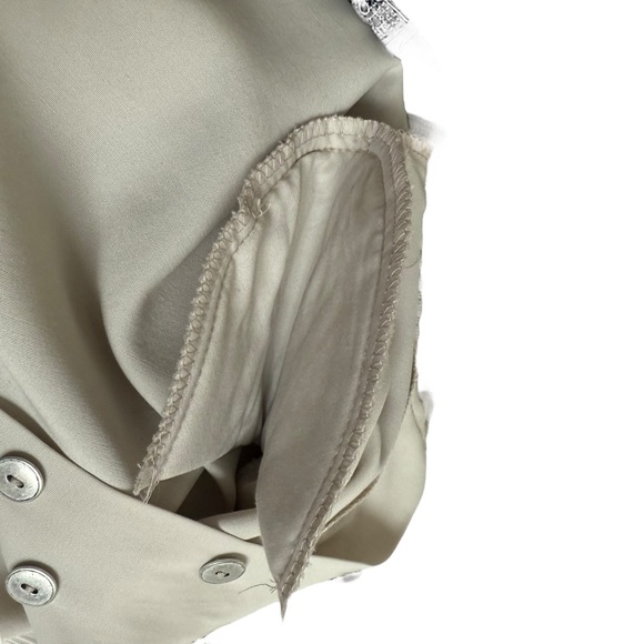 Vtg Howard Wolf Beige taupe Button-Up Long Sleeve Shirt corduroy women 4 small - Picture 5 of 6